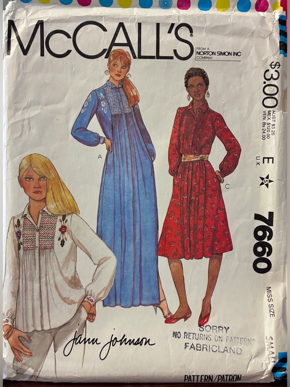 McCall's Women's Embroidered Pleated Dress Pattern